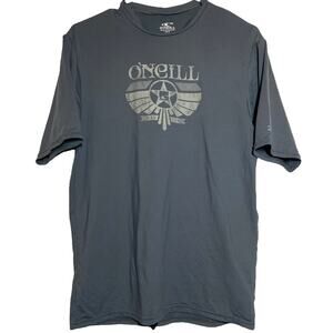 O'neill Thermo Rash Guard Shirt 50+ UV Block Short Sleeve Gray Small